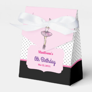 Ballerina with Pink Dress Birthday Party Favor Box