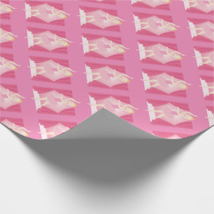 Ballerina with tutu on a stage wrapping paper