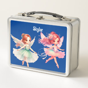 Ballerina with wings  metal lunch box