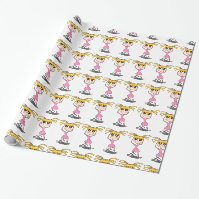 Ballerina Wrapping Paper (Unrolled)