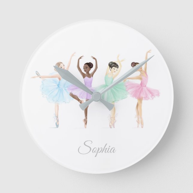Ballerinas Acrylic Wall Clock (Front)