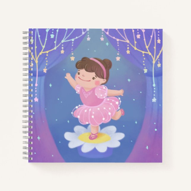 Ballerina's Dream Fantasy Illustration Notebook (Front)