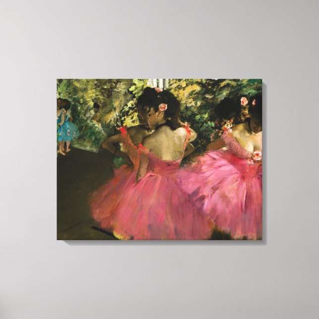 Ballerinas in Pink by Edgar Degas Canvas Print (Front)