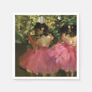 Ballerinas in Pink by Edgar Degas   Napkin