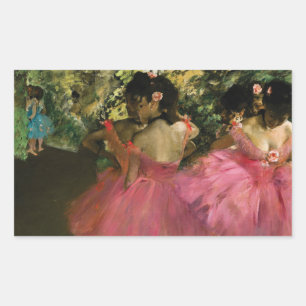 Ballerinas in Pink by Edgar Degas Sticker
