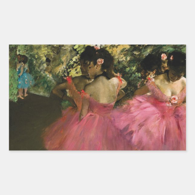 Ballerinas in Pink by Edgar Degas Sticker (Front)