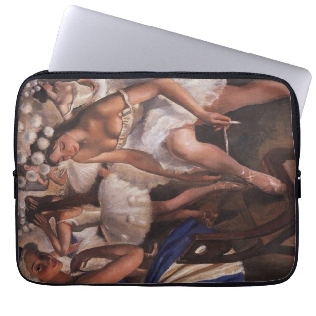 Ballerinas in the Dressing Room (by Serebriakova) Laptop Sleeve (Front)