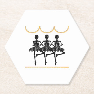 Ballerinas on Halloween Paper Coaster