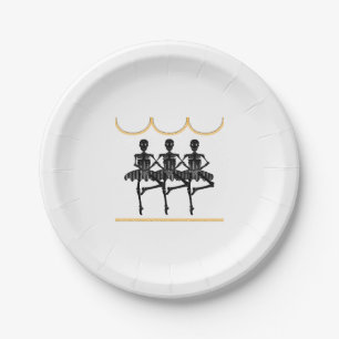 Ballerinas on Halloween Paper Plate