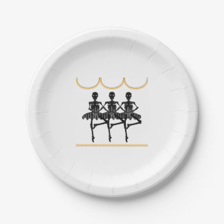 Ballerinas on Halloween Paper Plate