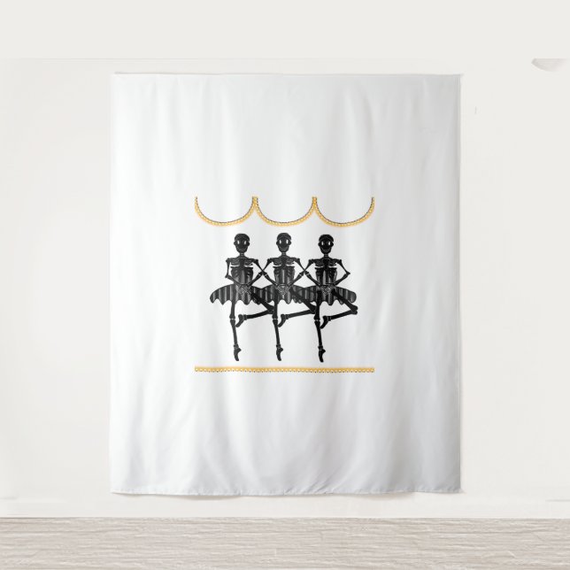 Ballerinas on Halloween Tapestry (Front)