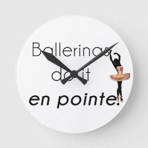 Ballerinas so it! round clock