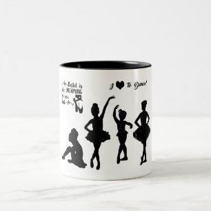 Ballerina's two toned coffee mug. Two-Tone coffee mug