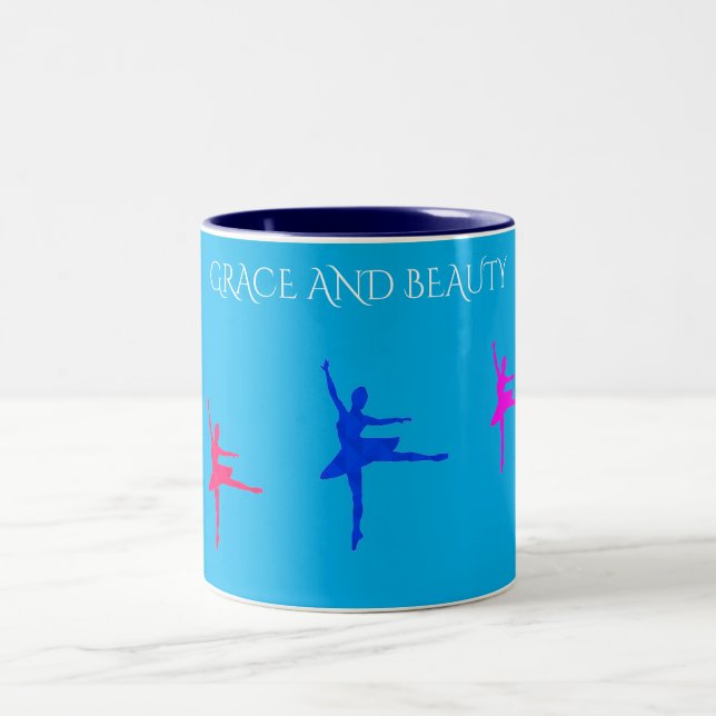Ballerina's two toned coffee mug. Two-Tone coffee mug (Center)