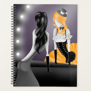 Ballerine et danseuse fantaisiste reflets jaune