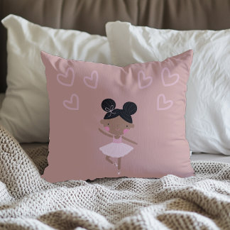 Ballerine noire oreiller rose