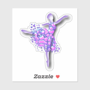 Ballerine Sticker Purple Ballet Dancer Girl
