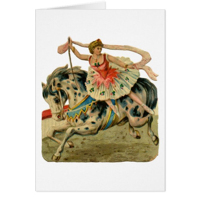 Ballerine vintage de cirque à cheval, (Devant)