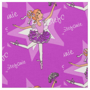 Ballerines violettes dansant tissu de nom personna