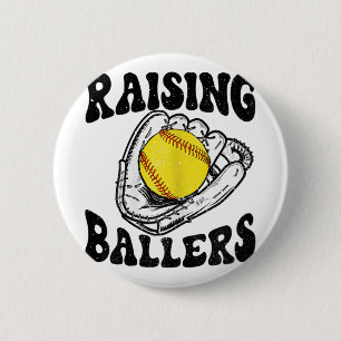 Ballers Softball Mom Baseball Mom Mothers Day Gift 2 Inch Round Button