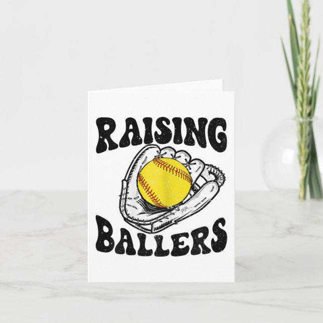 Ballers Softball Mom Baseball Mom Mothers Day Gift Card (Front)