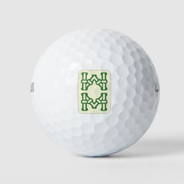 BALLES DE GOLF 麻雀牌 八索 / EIGHT OF BAMBOOS -MAHJONG TILE- (Devant)