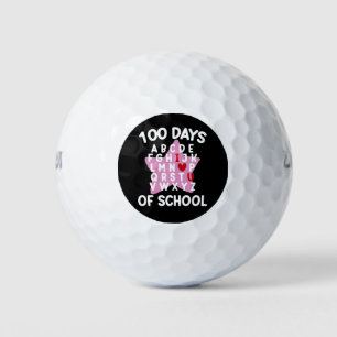 Balles De Golf 100 Jours D'Alphabet Scolaire 100E Jour Enseignant