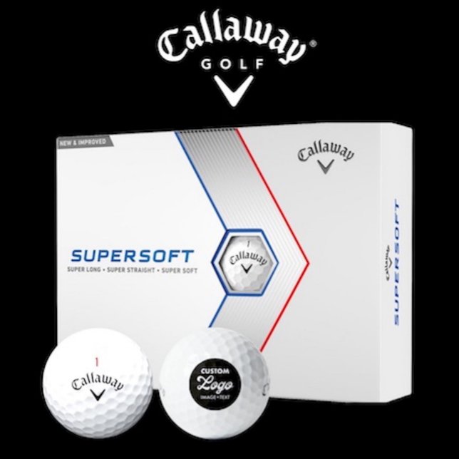 Balles De Golf 12 x Callaway Supersoft Custom Logo Golf Balls (Box of 12 Callaway Supersoft custom logo golf balls.)