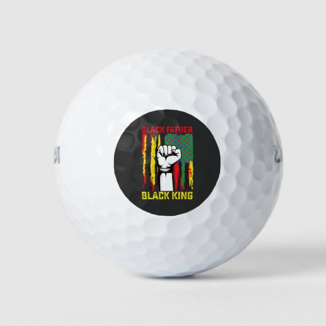 Balles De Golf 17ème Fête du Père Noir Papa King Fête F (Devant)