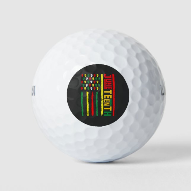 Balles De Golf 1865 : 1865 : Drapeau célébrant la liberté noire (Devant)