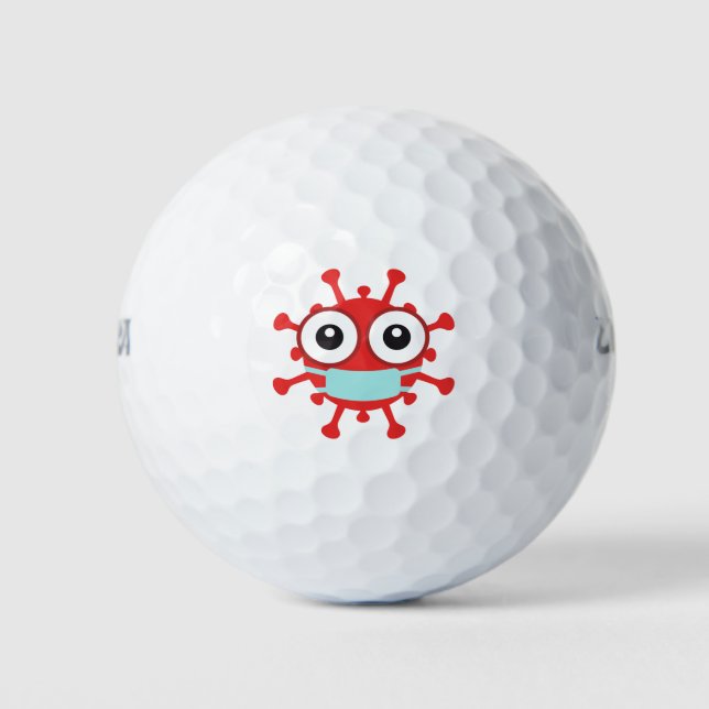 Balles De Golf 19 Coronavirus (Devant)