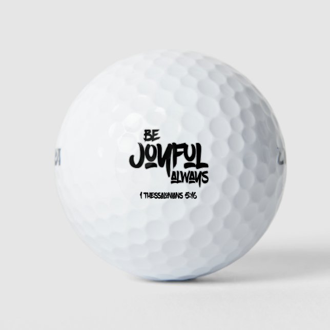 Balles De Golf 1 Thessaloniciens 5:16 Soyez toujours joyeux (Devant)