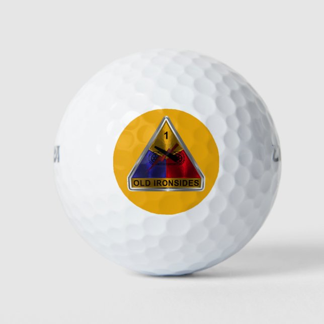 Balles De Golf 1re division blindée " Vieux côtés " (Devant)