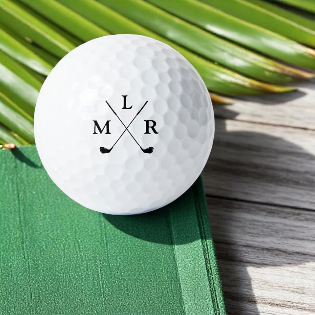 Balles De Golf 3 Lettres initiales Monogramme personnalisé (Créateur téléchargé)