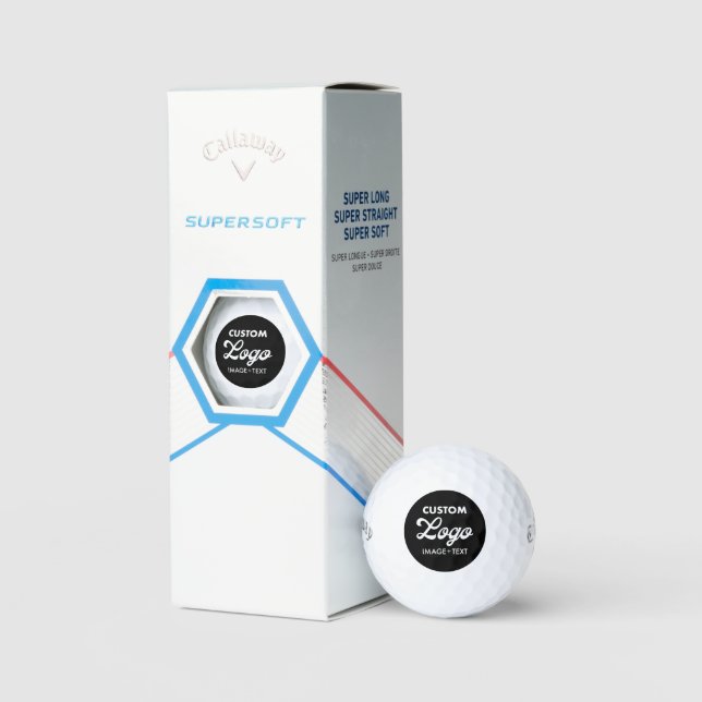 Balles De Golf 3 Logo Personnalisé Photo Callaway Supersoft Golf  (Conditionnement)