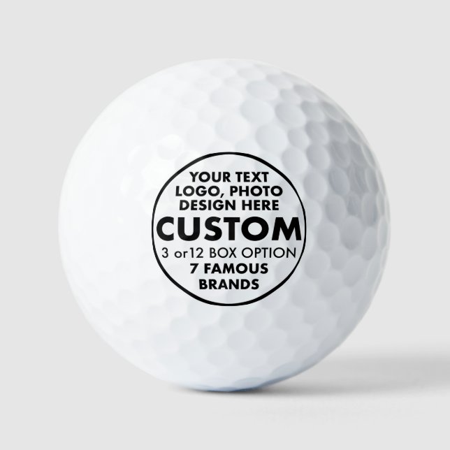Balles De Golf 3 x Valeur budgétaire personnalisée Boules de golf (Recto)