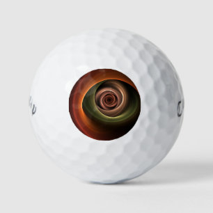 Balles De Golf 3D Spirale Abstraite couleurs chaudes Art fractal 