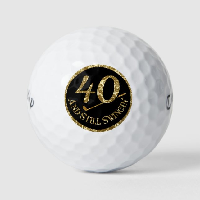 Balles De Golf 40 Et Toujours En Vague' (Devant)