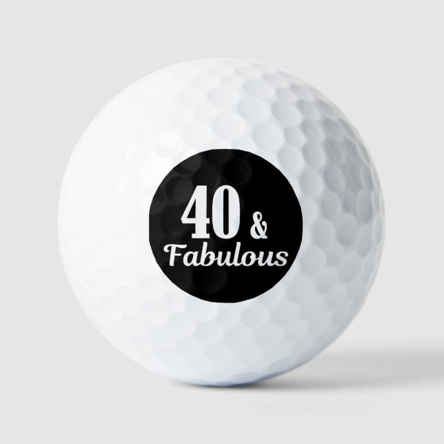 Balles De Golf 40e anniversaire 40 & Fabulous Button (Recto)