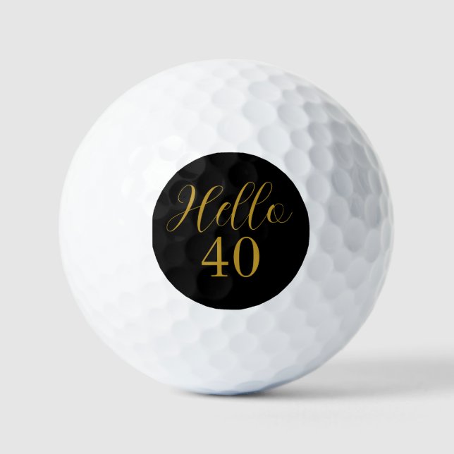 Balles De Golf 40e anniversaire Black Gold Anniversaire (Recto)