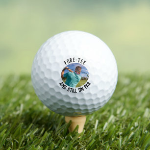 Balles De Golf 40e anniversaire personnalisé avec photo et texte 
