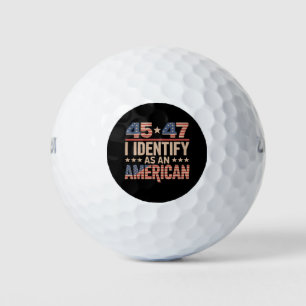 Balles De Golf 45 47 Je m'identifie en tant que président Trump a
