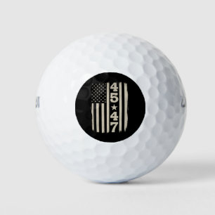 Balles De Golf 45 47 Trump Vintage USA Drapeau 47e Président