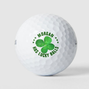 Balles De Golf 4 drôles de shamrock de trèfle de feuille
