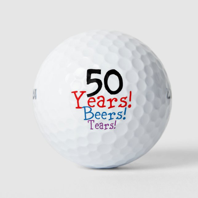 Balles De Golf 50 Ans Bières Larmes (Devant)