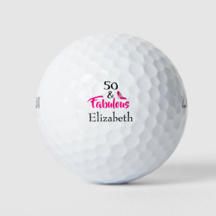 Balles De Golf 50 et fabuleux 50e anniversaire Pink Stiletto