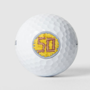 Balles De Golf 50e anniversaire de fête Mens Funny Bacon Oeufs