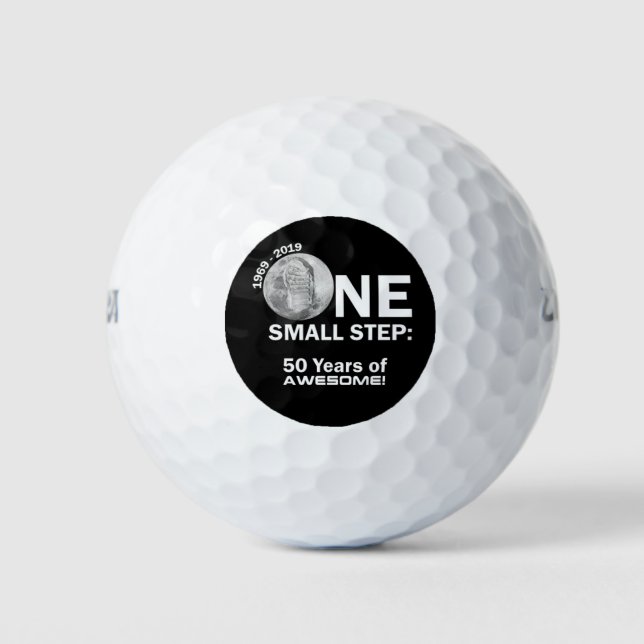 Balles De Golf 50e anniversaire de l'atterrissage de la lune. (Devant)