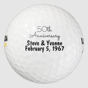 Balles De Golf 50e Anniversaire de Mariage d'or Golf personnalisé