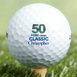 Balles De Golf 50e anniversaire Golfer cadeau, FORE-ever Cool Pla